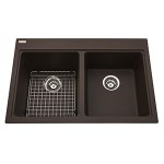 Kindred KGDL2031 Granite drop-in double sink 1 hole includes grid