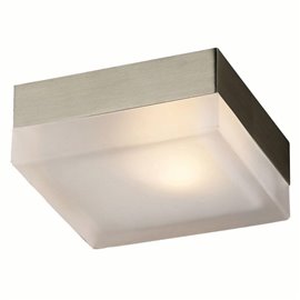 CWI Avoca 1 Light Flush Mount With Satin Nickel Finish