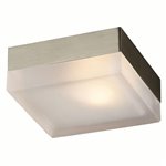 CWI Avoca 1 Light Flush Mount With Satin Nickel Finish