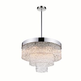 CWI Carlotta 9 Light Down Chandelier With Chrome Finish