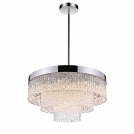 CWI Carlotta 12 Light Down Chandelier With Chrome Finish