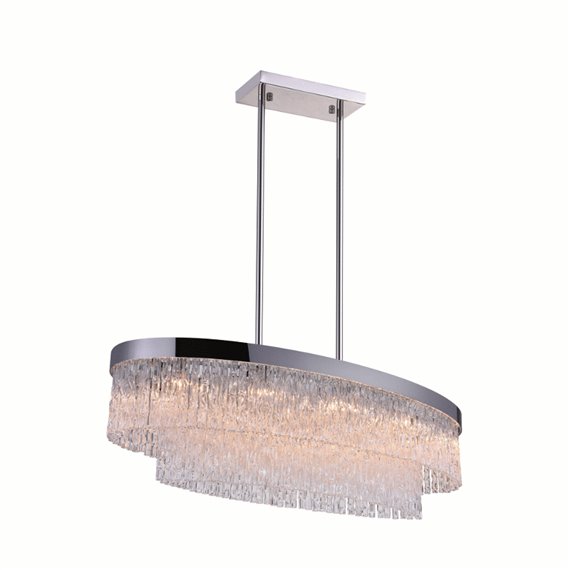 CWI Carlotta 10 Light Island Chandelier With Chrome Finish