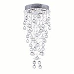 CWI Rain Drop 4 Light Flush Mount With Chrome Finish