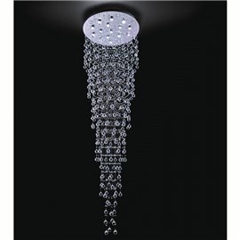 CWI Rain Drop 20 Light Flush Mount With Chrome Finish