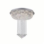 CWI Waterfall 23 Light Flush Mount With Chrome Finish