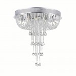 CWI Waterfall 19 Light Flush Mount With Chrome Finish