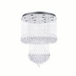 CWI Waterfall 12 Light Flush Mount With Chrome Finish