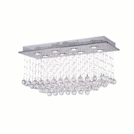 CWI Mystical 8 Light Flush Mount With Chrome Finish