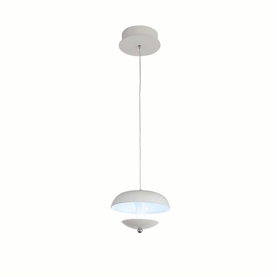 CWI Aviva LED Down Mini Pendant With White Finish