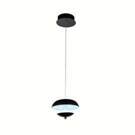 CWI Aviva LED Down Mini Pendant With Black & White Finish