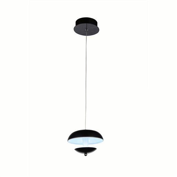 CWI Aviva LED Down Mini Pendant With Black & White Finish