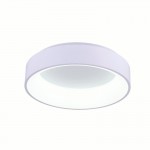 CWI Arenal LED Drum Shade Flush Mount With White Finish