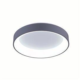 CWI Arenal LED Drum Shade Flush Mount With Gray & White Finish