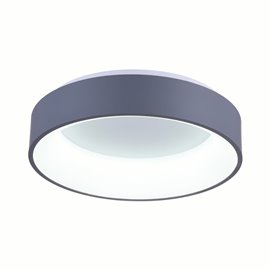 CWI Arenal LED Drum Shade Flush Mount With Gray & White Finish