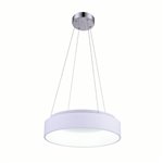 CWI Arenal LED Drum Shade Pendant With White Finish