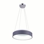 CWI Arenal LED Drum Shade Pendant With Gray & White Finish