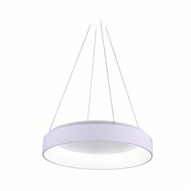 CWI Arenal LED Drum Shade Pendant With White Finish