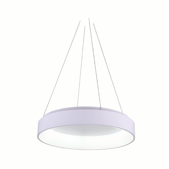 CWI Arenal LED Drum Shade Pendant With White Finish