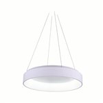 CWI Arenal LED Drum Shade Pendant With White Finish