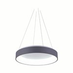 CWI Arenal LED Drum Shade Pendant With Gray & White Finish