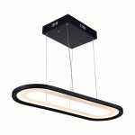 CWI Capel LED Island Chandelier With Black Finish