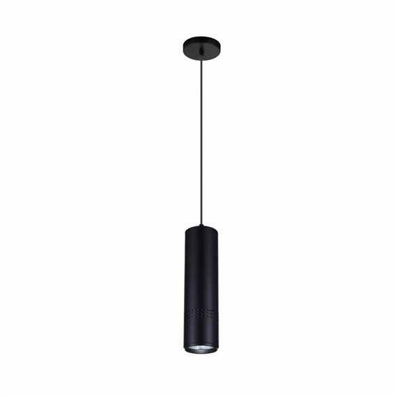 CWI Stowe LED Down Mini Pendant With Black & Wood Finish