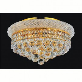 CWI Empire 5 Light Flush Mount With Gold Finish