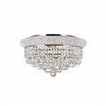 CWI Empire 8 Light Flush Mount With Chrome Finish