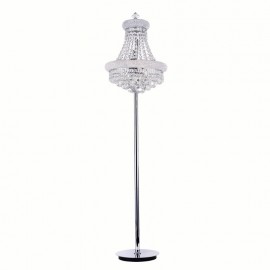 CWI Empire 8 Light Floor Lamp With Chrome Finish