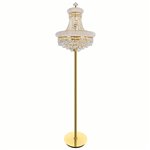 CWI Empire 8 Light Floor Lamp With Gold Finish