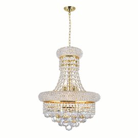 CWI Empire 6 Light Chandelier With Gold Finish