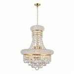 CWI Empire 6 Light Chandelier With Gold Finish