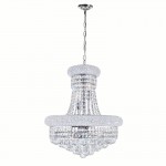 CWI Empire 8 Light Down Chandelier With Chrome Finish