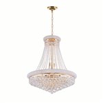 CWI Empire 18 Light Down Chandelier With Gold Finish