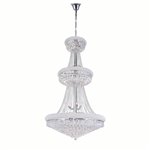 CWI Empire 34 Light Down Chandelier With Chrome Finish