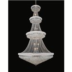 CWI Empire 42 Light Down Chandelier With Chrome Finish