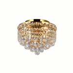 CWI Luminous 2 Light Flush Mount With Gold Finish