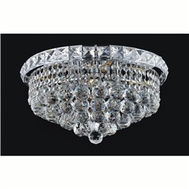 CWI Luminous 4 Light Flush Mount With Chrome Finish