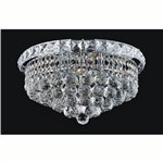 CWI Luminous 4 Light Flush Mount With Chrome Finish