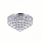 CWI Luminous 5 Light Flush Mount With Chrome Finish