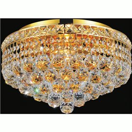 CWI Luminous 5 Light Flush Mount With Gold Finish