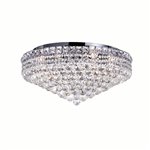 CWI Luminous 12 Light Flush Mount With Chrome Finish