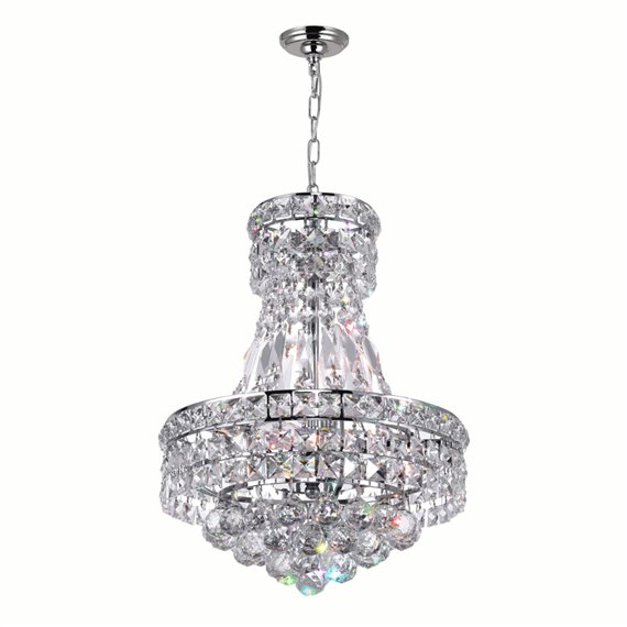 CWI Luminous 4 Light Mini Chandelier With Chrome Finish