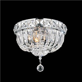 CWI Stefania 3 Light Bowl Flush Mount With Chrome Finish