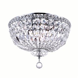 CWI Stefania 5 Light Bowl Flush Mount With Chrome Finish