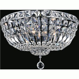 CWI Stefania 6 Light Bowl Flush Mount With Chrome Finish