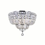 CWI Stefania 8 Light Bowl Flush Mount With Chrome Finish