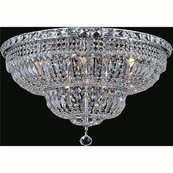 CWI Stefania 16 Light Bowl Flush Mount With Chrome Finish