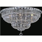 CWI Stefania 16 Light Bowl Flush Mount With Chrome Finish