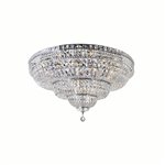 CWI Stefania 21 Light Bowl Flush Mount With Chrome Finish